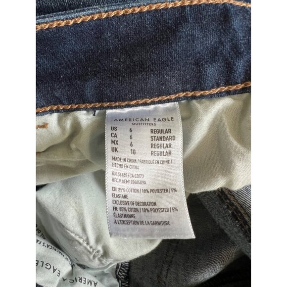 American Eagle Outfitters Hi-Rise Jegging Denim Distressed Jeans Size 6 - Picture 5 of 8